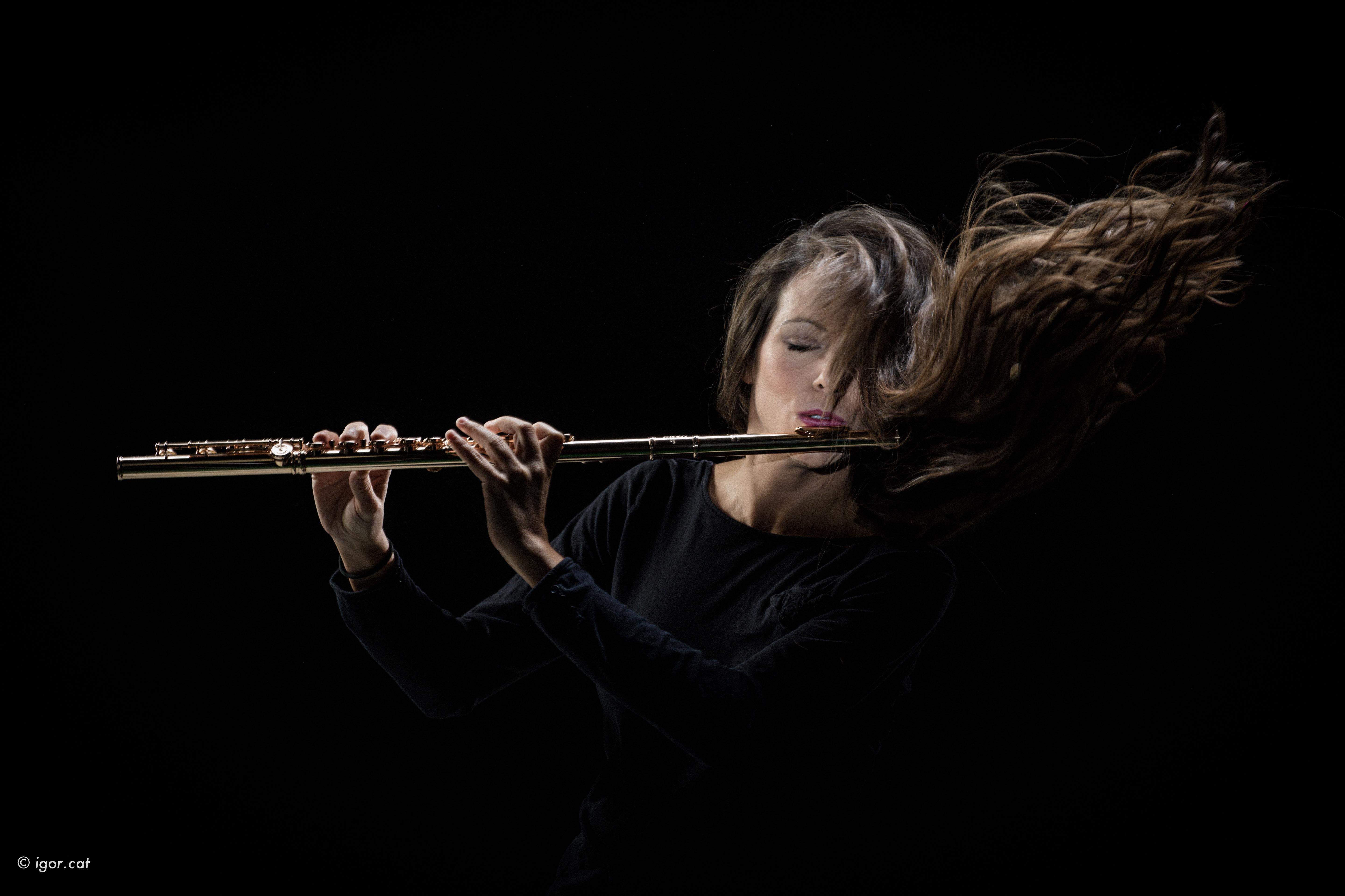La flautista santcugatenca FOTO: @igor.cat