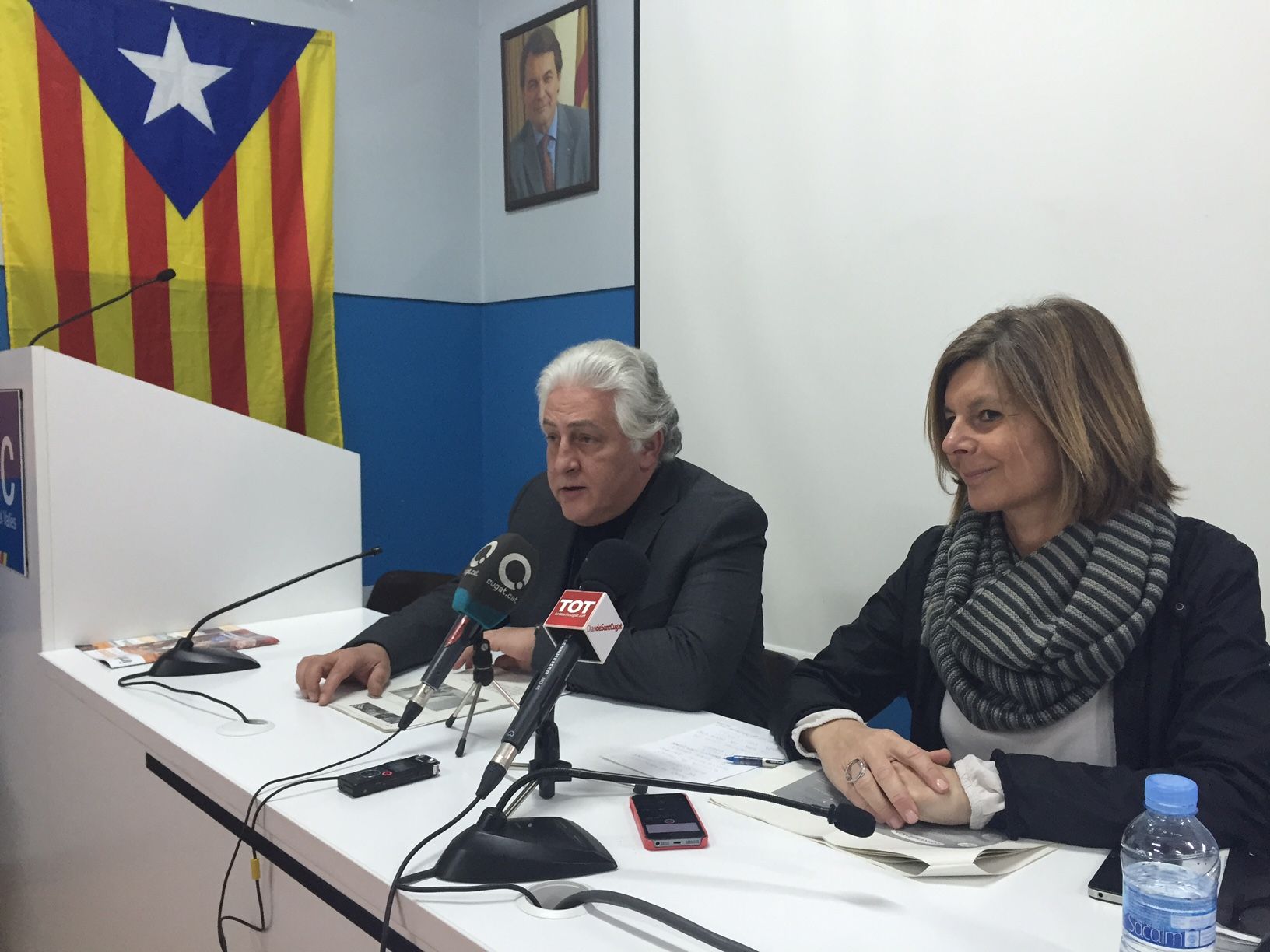 Terribas i Fortuny durant la roda de premsa FOTO: Àgata Guinó