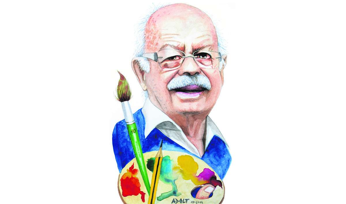 Joan Tortosa caricaturitzat per Adolf