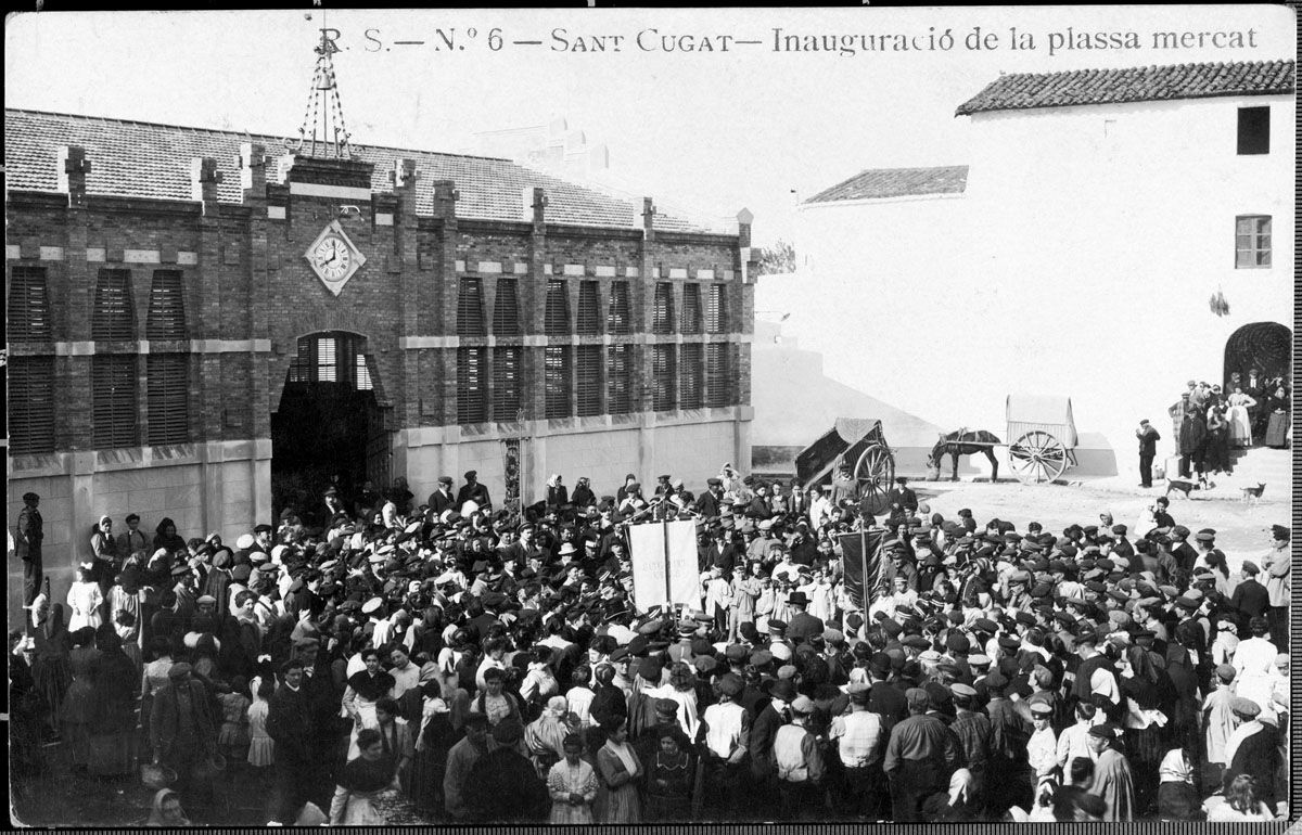 El mercat municipal l’any 1911. Autor: desconegut. Fons Josep Maria Casas Eroles