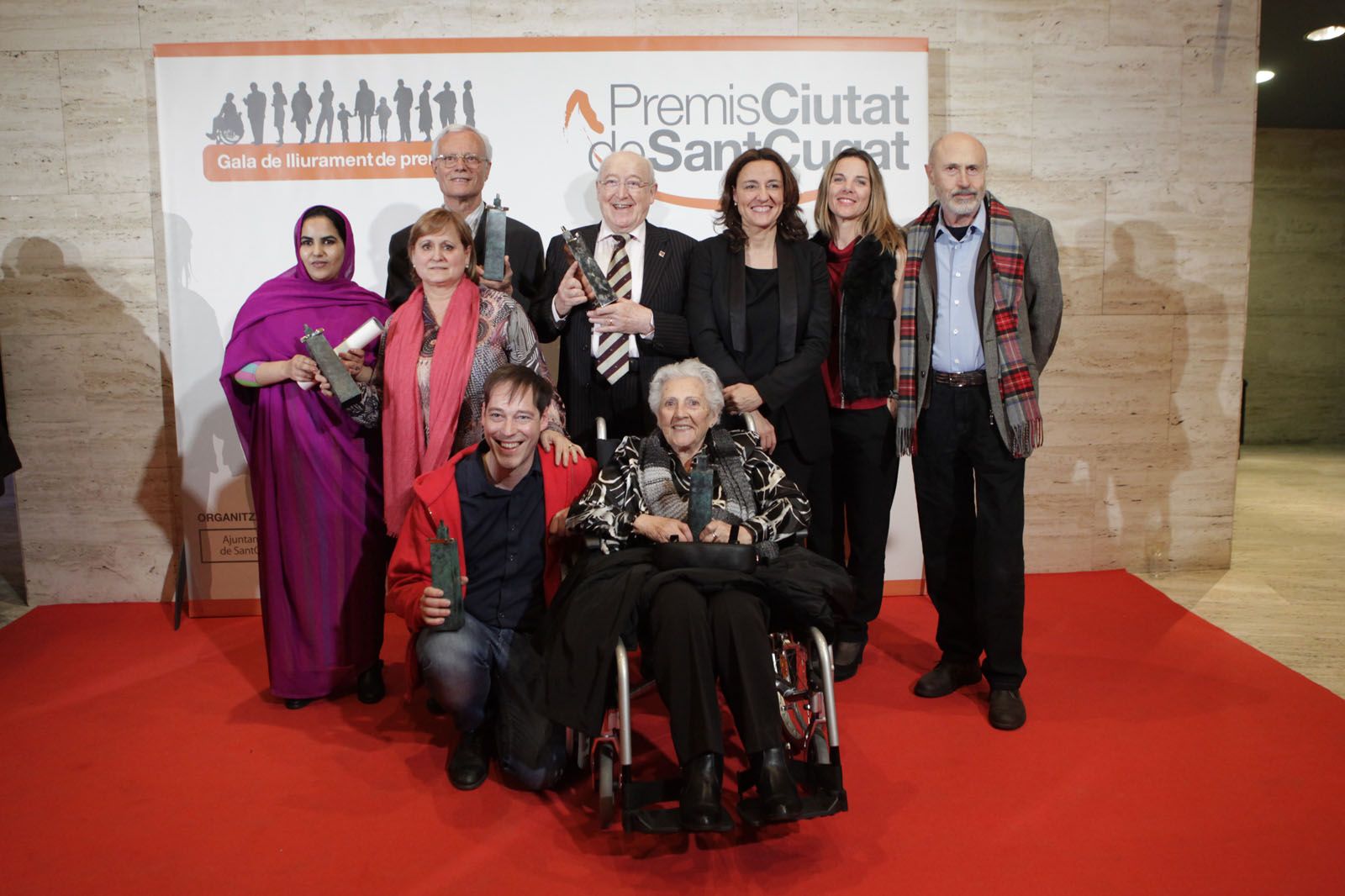 Els Premis Ciutat de Sant Cugat 2015 al costat de Mercè Conesa FOTO: Artur Ribera