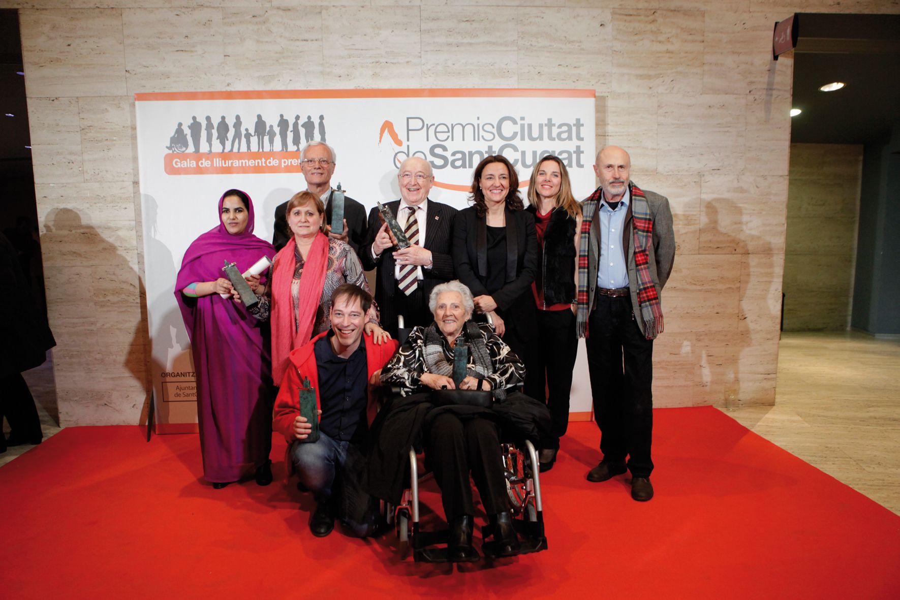 Els guanyadors de l'edició del 2015 dels Premis Ciutat de Sant Cugat FOTO: Artur Ribera