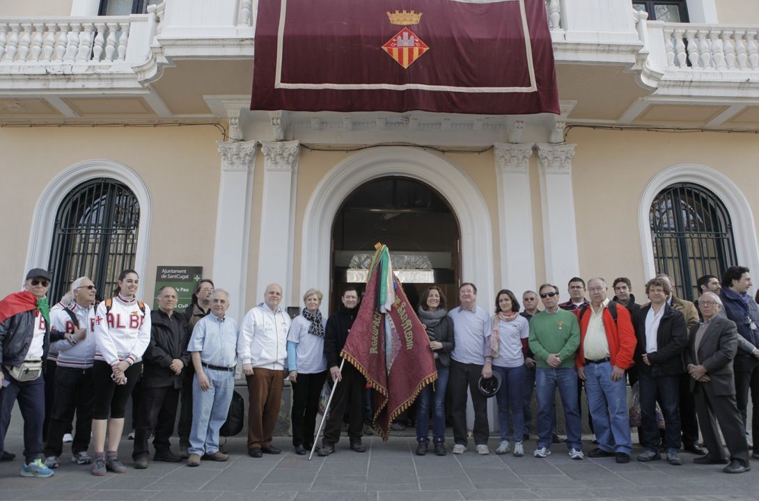 Una delegació d'Alba visitava Sant Cugat per Sant Medir 2015  FOTO: Artur Ribera