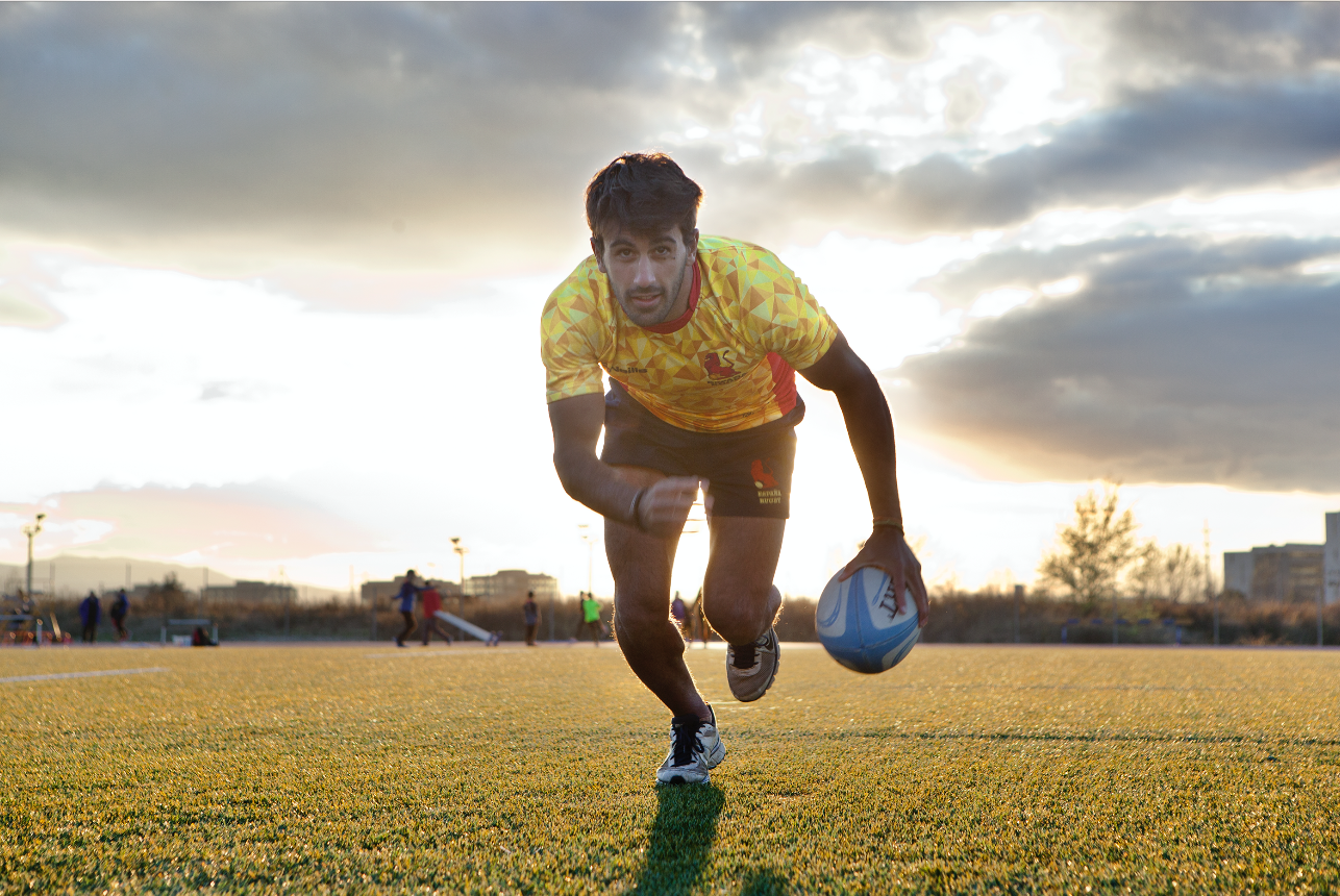 Pol Pla té 23 anys i s'ha format al Club de Rugby Sant Cugat FOTO: Artur Ribera 