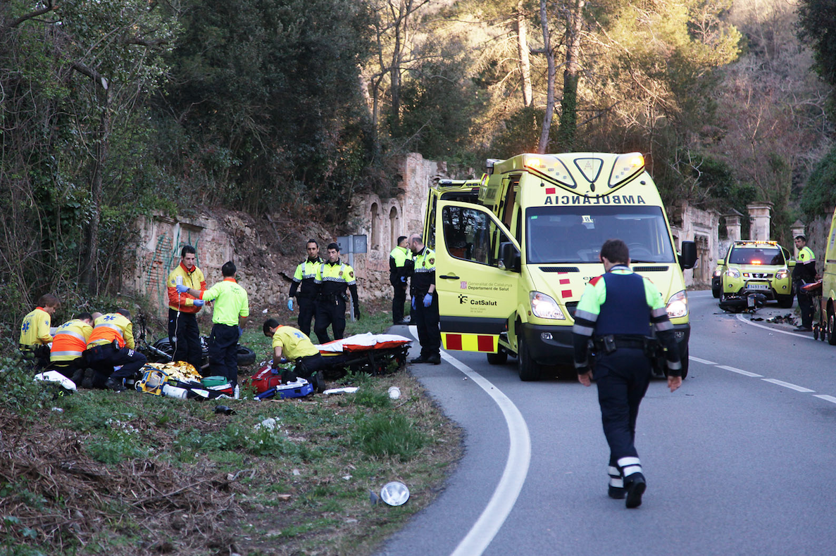 Un accident amb tres ferits greus el 2016 a l'Arrabassada FOTO: Lali Puig 