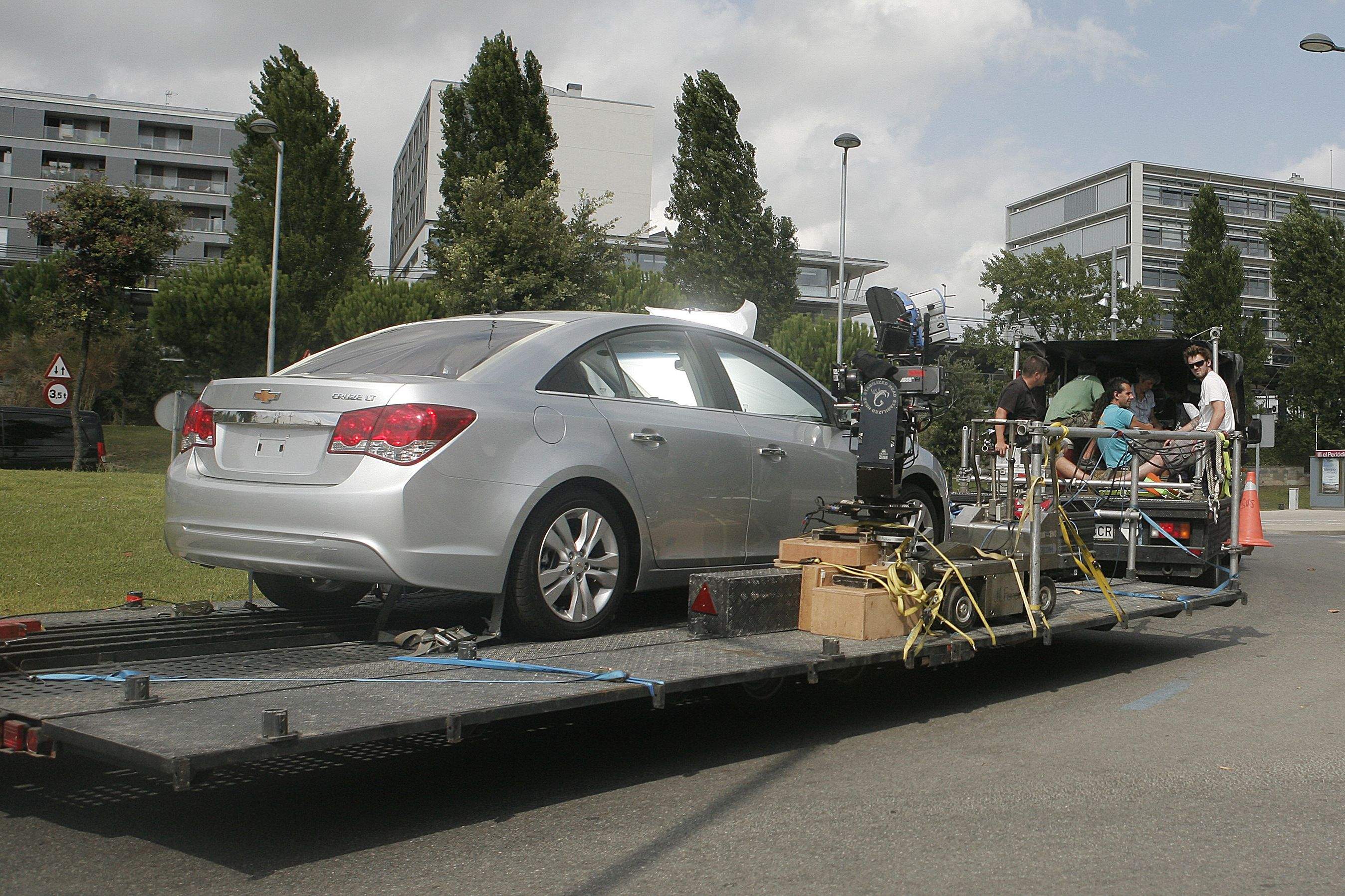 Rodatge d'un anunci de cotxes que es va fer a Sant Cugat FOTO: Artur Ribera