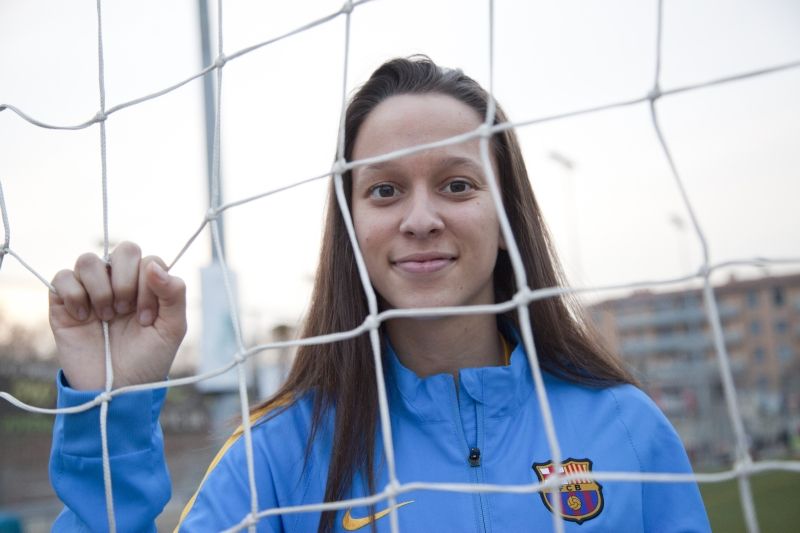 La futbolista de Sant Cugat Laia Muñoz FOTO: Lali Puig