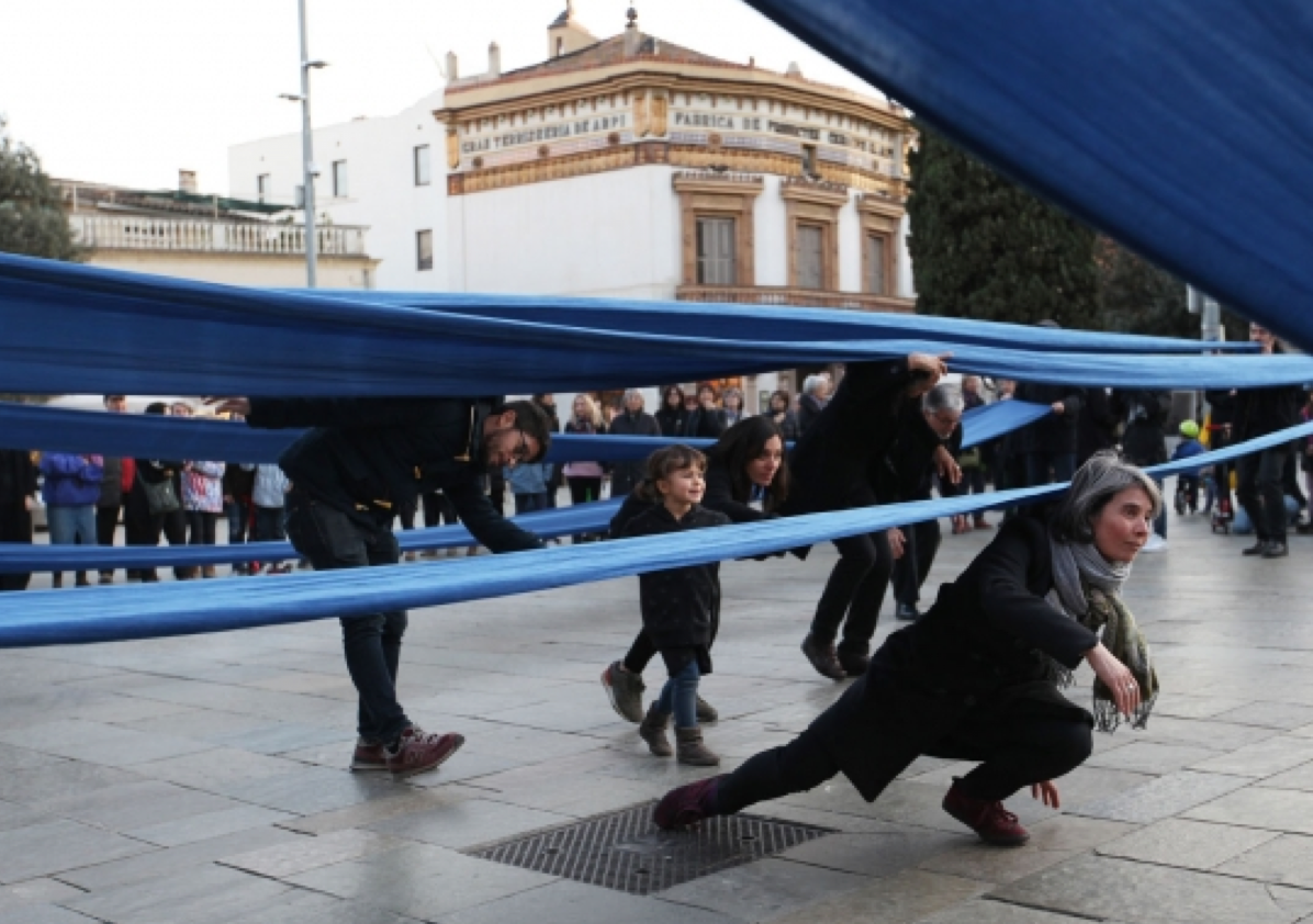  Imatge d'un acte en suport als refugiats a Sant Cugat l'any passat FOTO: Lali Puig 
