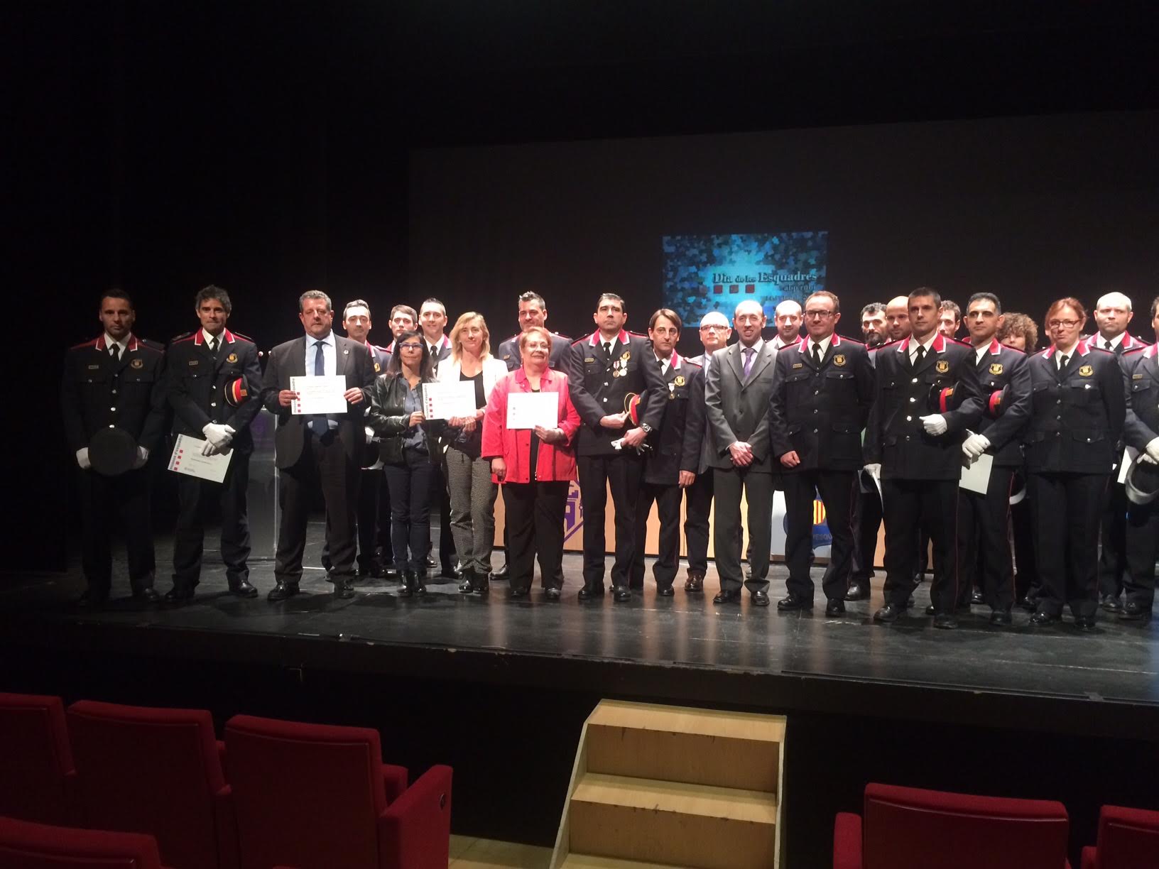 L'acte de celebració del Dia de les Esquadres de l'Àrea Bàsica de Policia (ABP) de Rubí s'ha celebrat a l'Auditori d'Els Costals de Castellbisbal FOTO: Cedida
