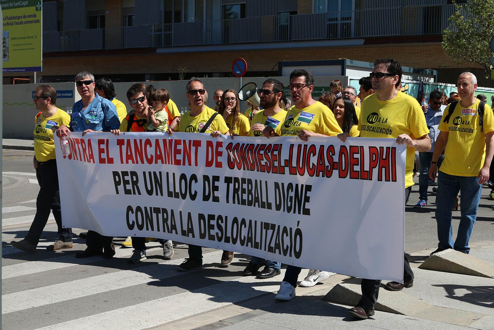 Manifestació contra el tancament de Delphi FOTOS: Eulàlia Àlvarez