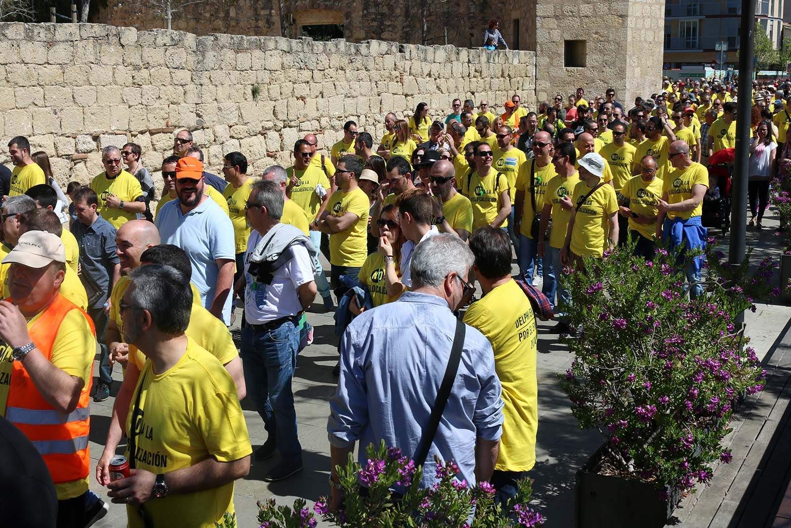 Manifestació contra el tancament de Delphi FOTOS: Eulàlia Àlvarez