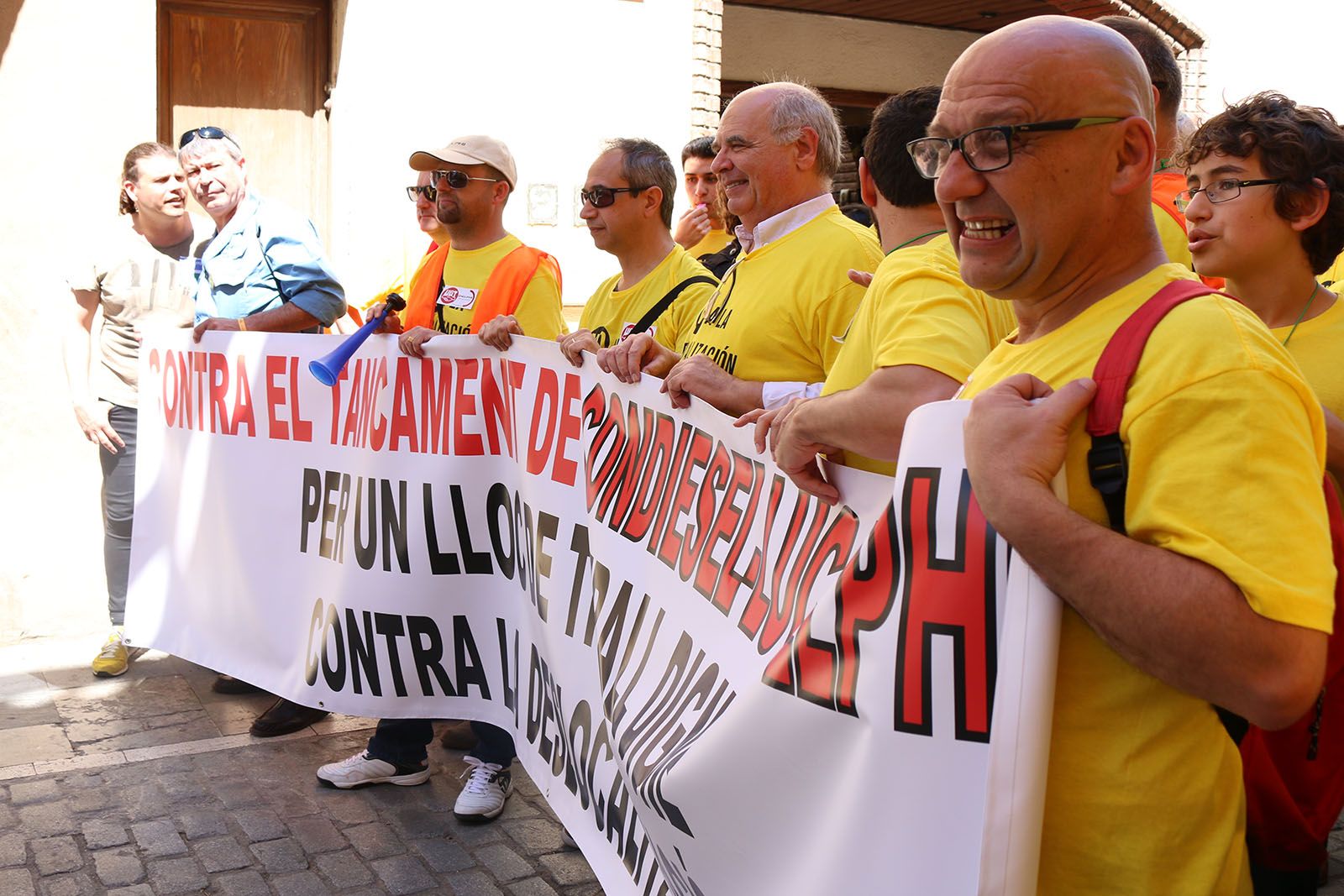 Manifestació contra el tancament de Delphi FOTOS: Eulàlia Àlvarez