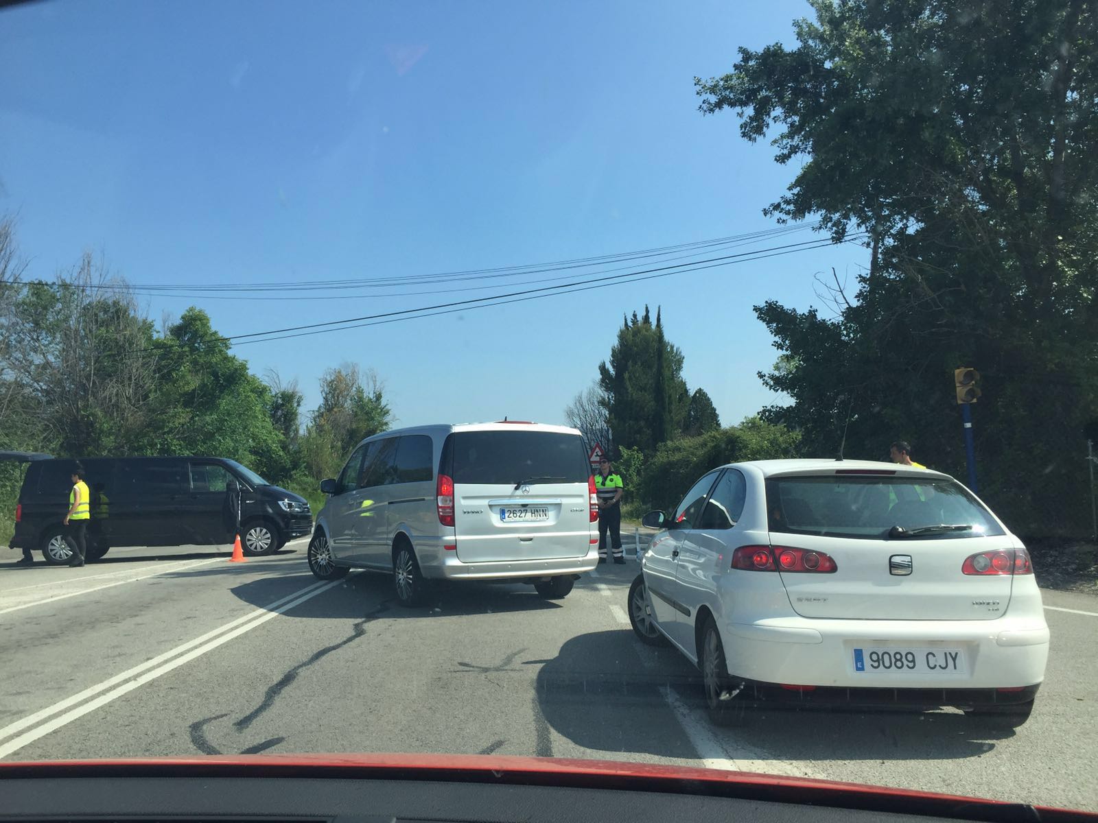 Els Mossos d'Esquadra han tallat el trànsit aquest 16 de maig al migdia FOTO: Cedida