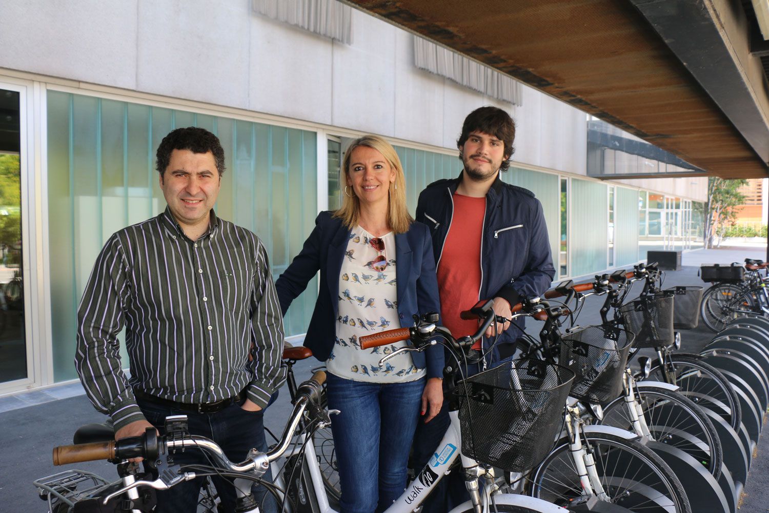 Els tres regidors d'ERC-MES a l'Ajuntament de Sant Cugat  FOTO: Cedida