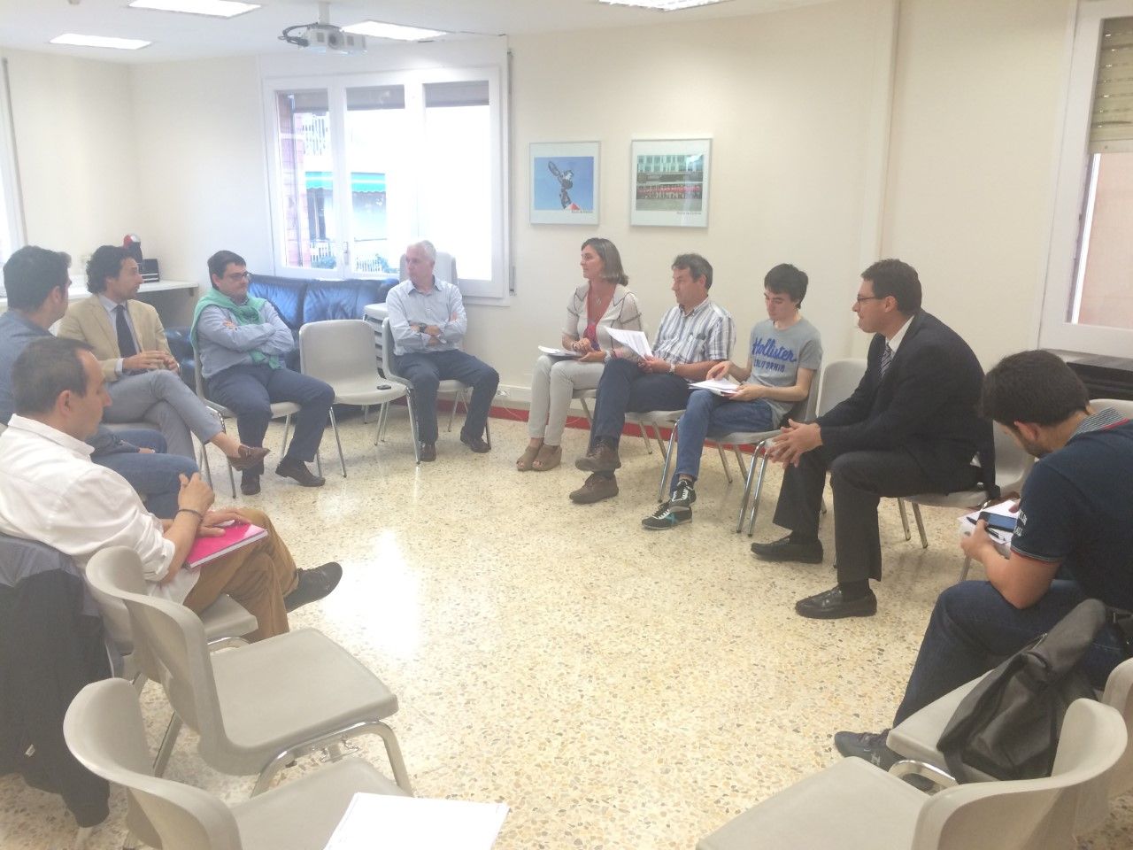 Álvaro Benejam i Alfredo Bergua s'han entrevistat amb la Coordinadora d'Entitats Esportives de Sant Cugat FOTO: À. L. P.