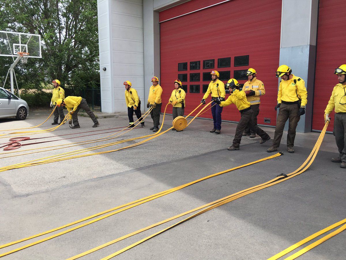 Membres d'ADF al parc de Bombers de Rubí FOTO: @GiEADFSCV