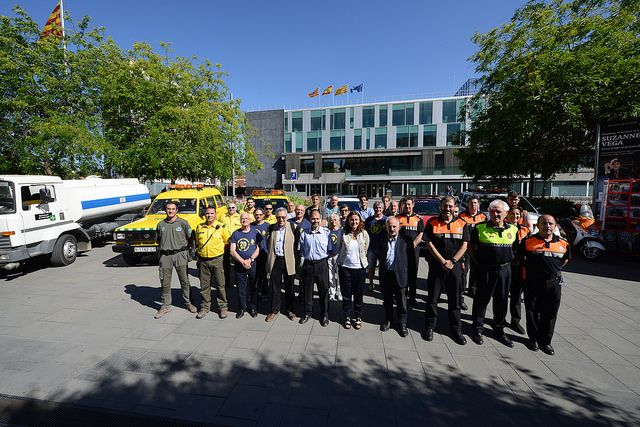 Representants de tots els agents implicats en la prevenció d'incendis a Sant Cugat FOTO: Localpres