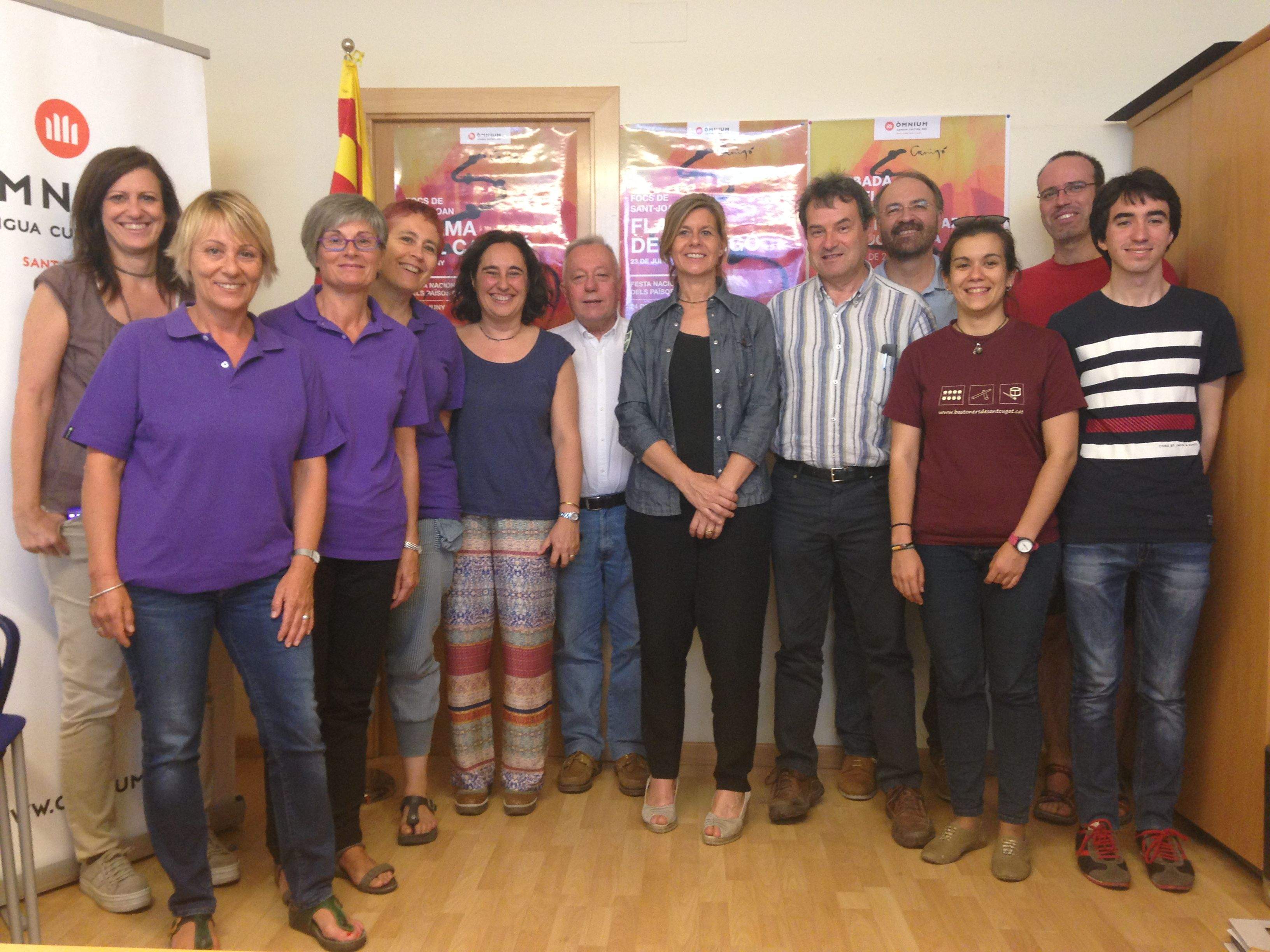 Els organitzadors de la rebuda de la Flama del Canigó  FOTO: C. Caballé