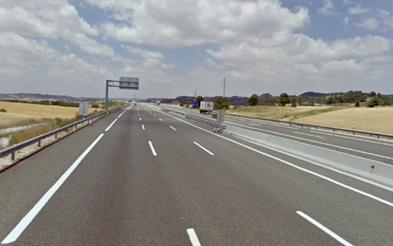 Via on es produïa el sinistre  FOTO: Cedida