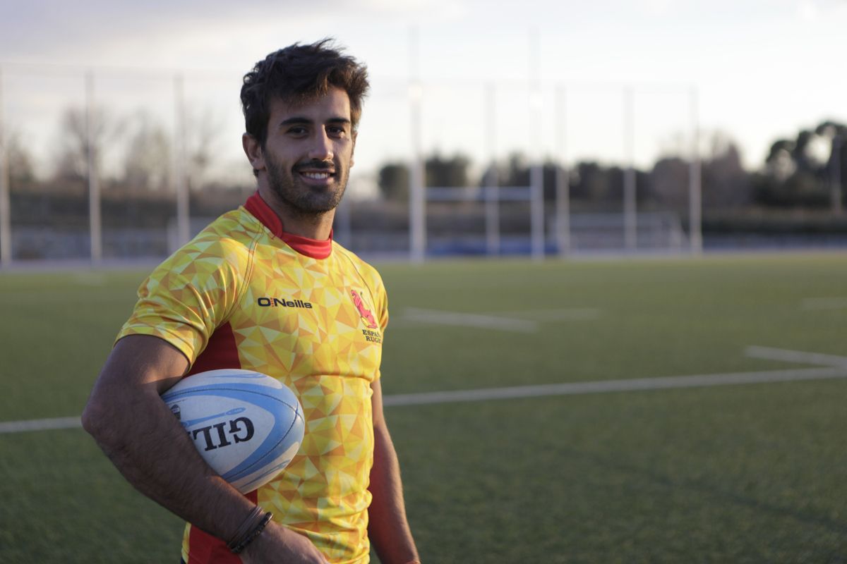 Pol Pla, format al Club de Rugby Sant Cugat, amb la selecció d'Espanya de rugbi a 7. FOTO: Artur Ribera 