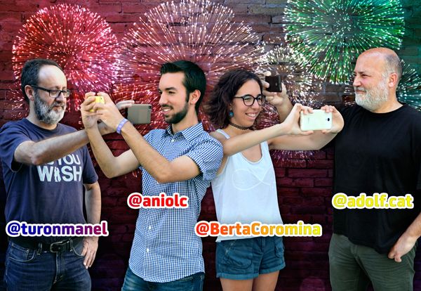 Els quatre igers de Festa Major 2016 preparats per captar imatges Imatge: Artur Ribera