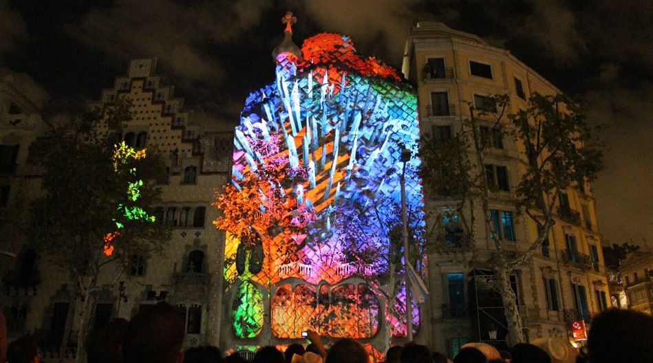 Una sessió de mapping a la Casa Battló de Barcelona