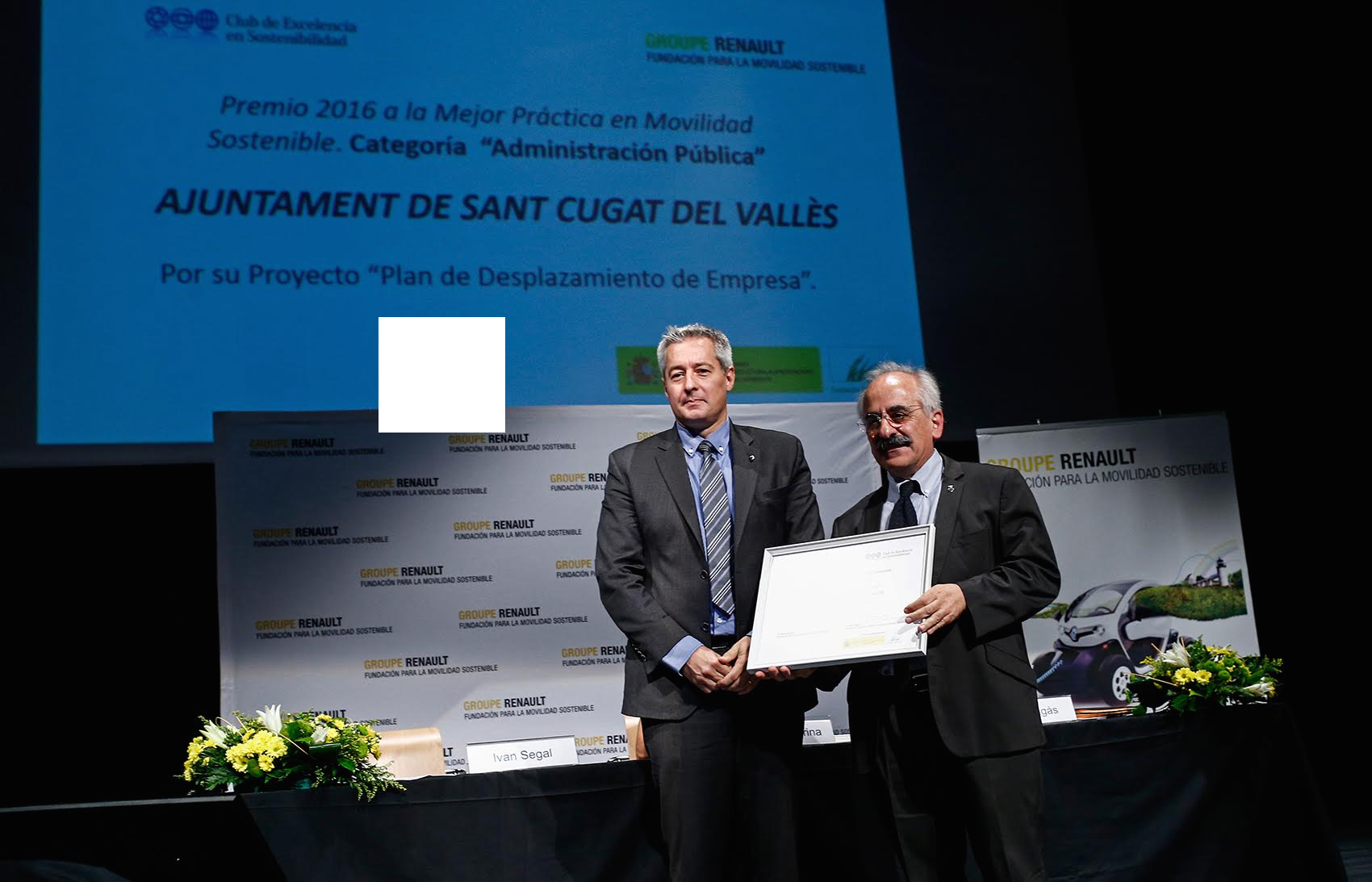 L'Ajuntament de Sant Cugat rep el Premi a la Millor Pràctica en Mobilitat Sostenible pel 'Pla de Desplaçaments d'Empresa' FOTO: Local Pres