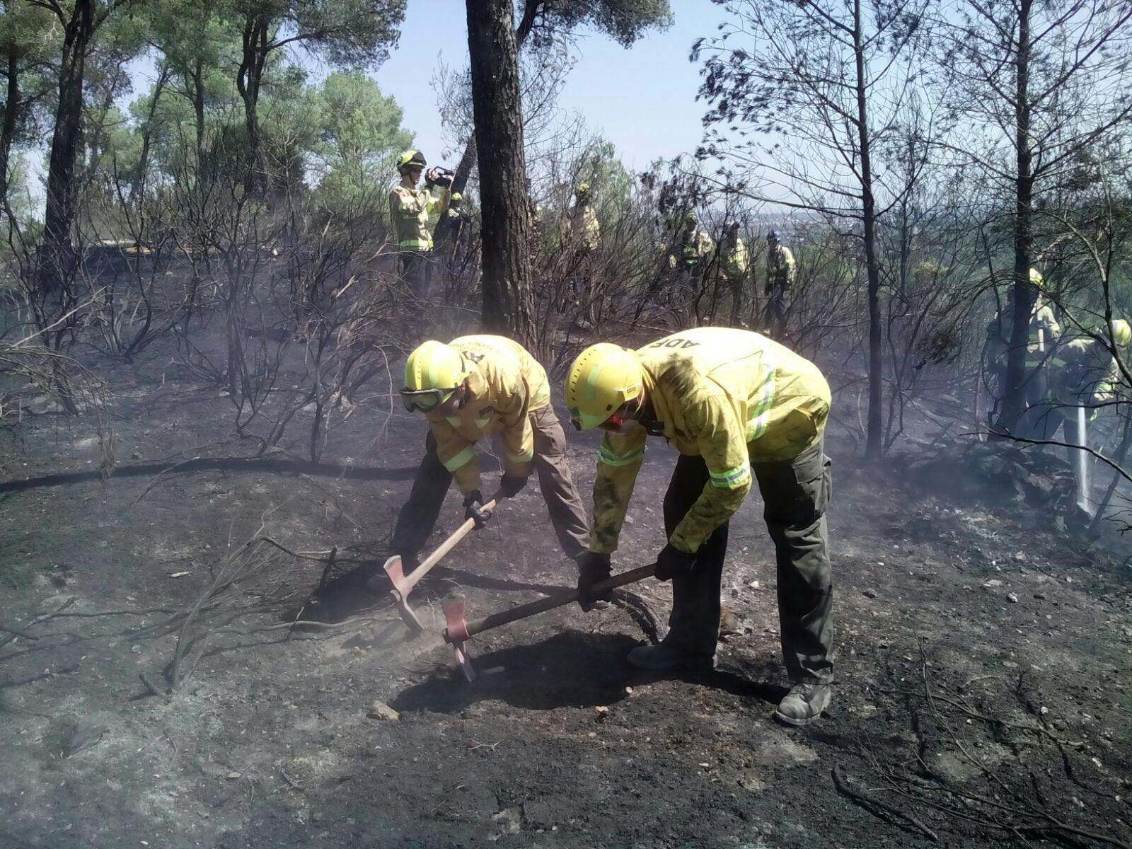 Imatge de l'incendi a la Colònia Montserrat FOTO: ADF Sant Cugat