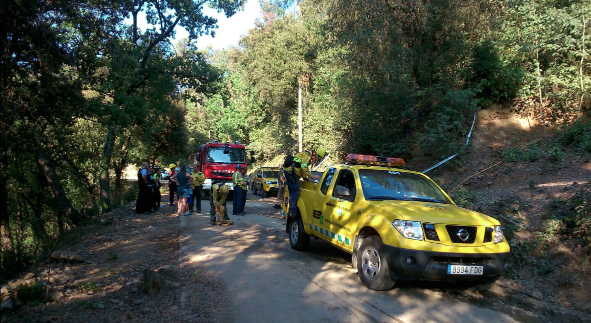 Imatge d'un incendi recent a Can Bova, Sant Cugat FOTO: Protecció Civil Sant Cugat 