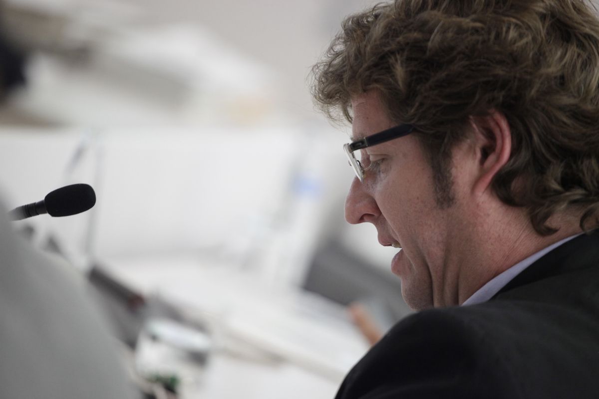 Pere Soler, al ple municipal FOTO: Artur Ribera