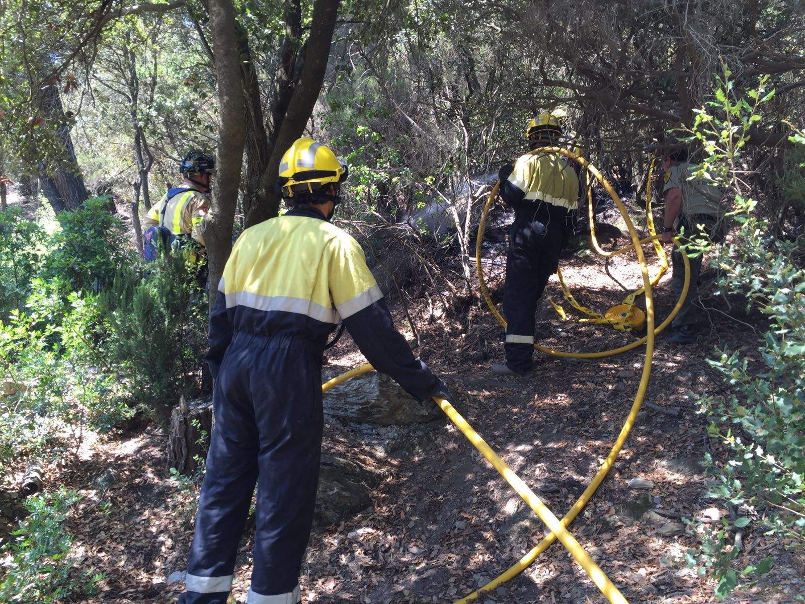 Han cremat 10 metres quadrats FOTO: ADF Sant Cugat