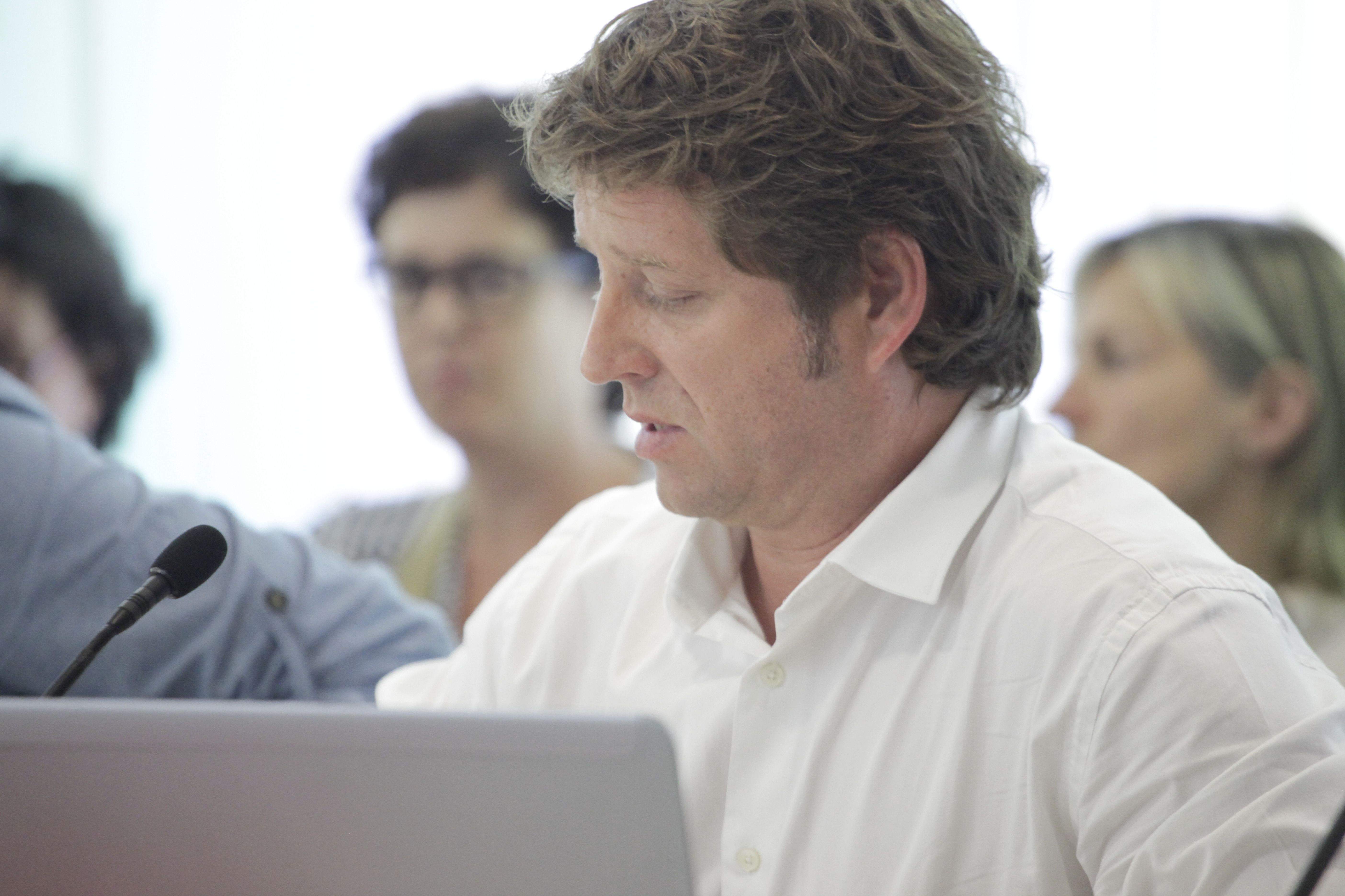 Pere Soler, en l'últim ple municipal FOTO: Artur Ribera