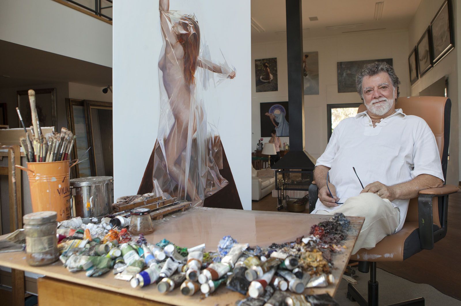 Pintar com a acte de llibertat, amb Lluís Ribas  FOTO: Artur Ribera