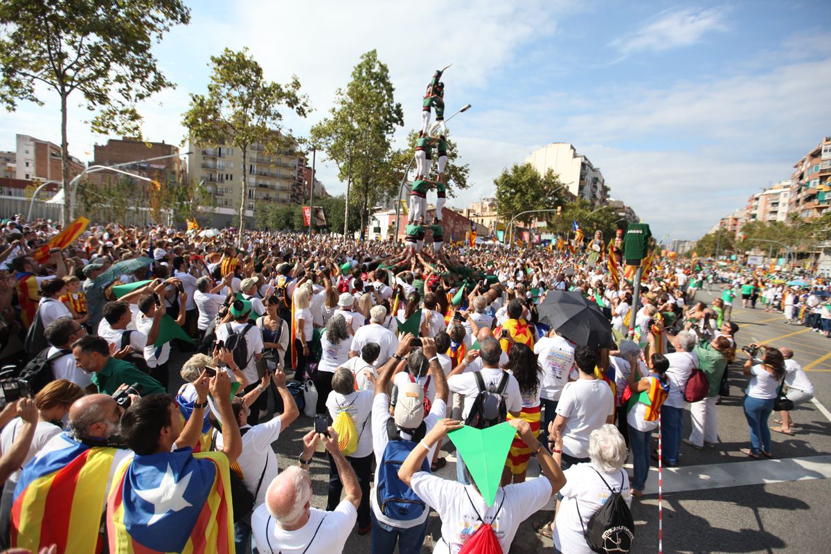 Els santcugatencs a la Diada de 2015 FOTO: Lali Puig
