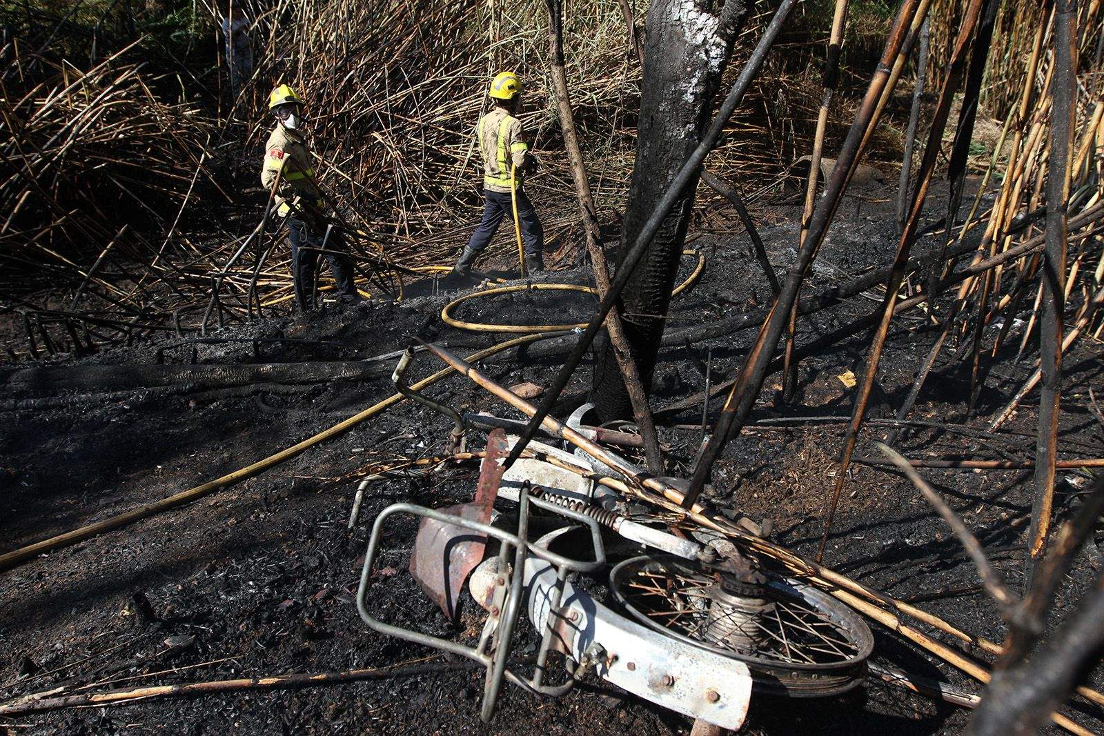Imatge de l'incendi que a Sant Cugat  FOTO: Haidy Blanch 