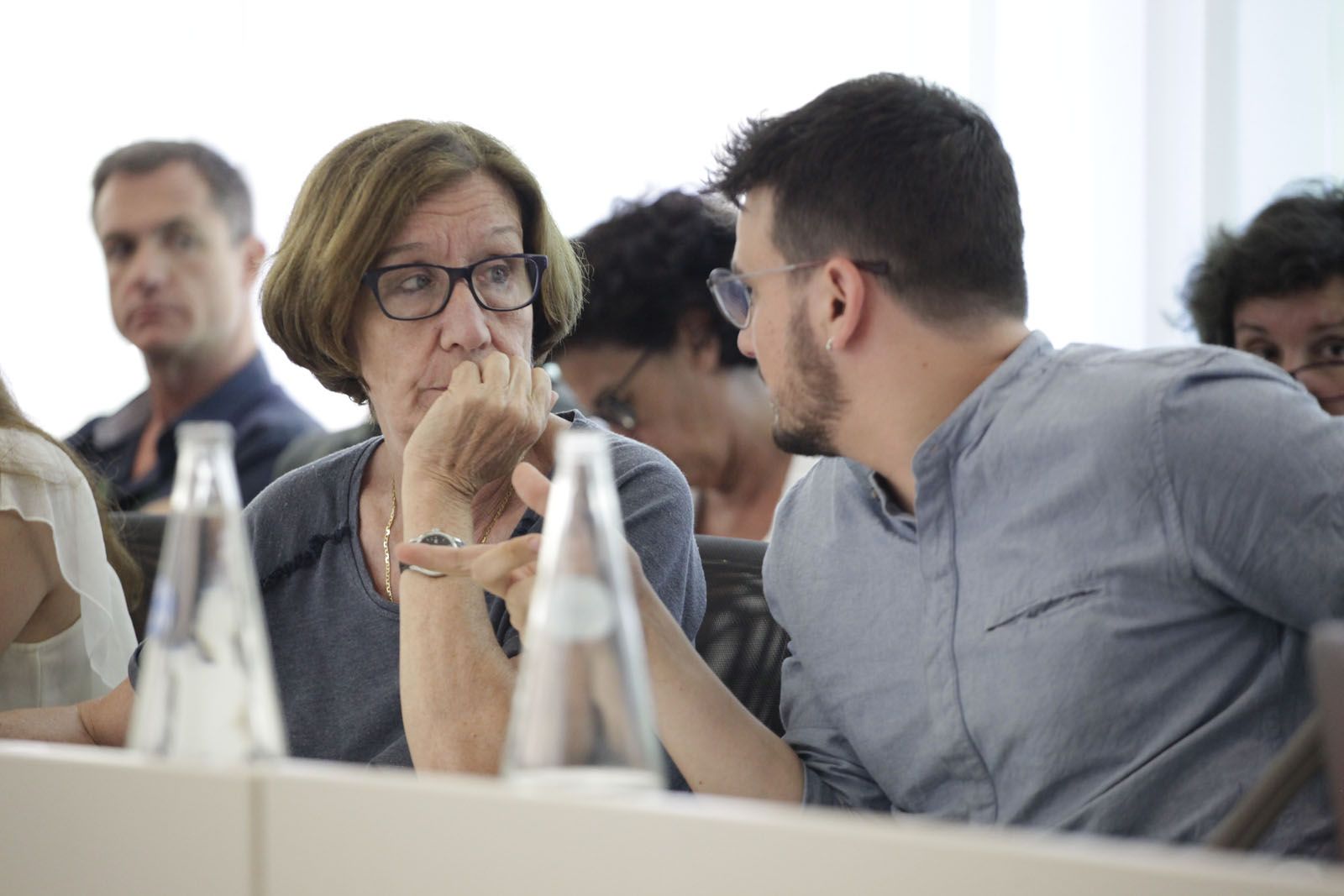 Casamitjana i Gutiérrez durant la celebració d'un Ple municipal  FOTO: Artur Ribera