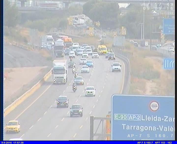 Imatge de les retencions FOTO: @infoautopista 