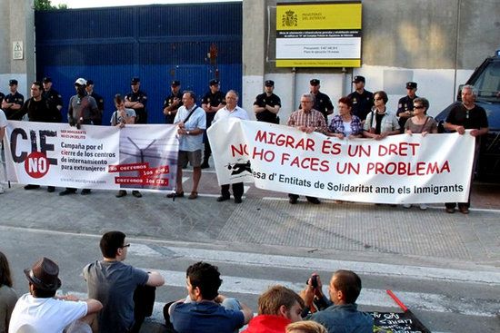 Protestes en un Centre d'Internament d'Estrangers FOTO: ACN