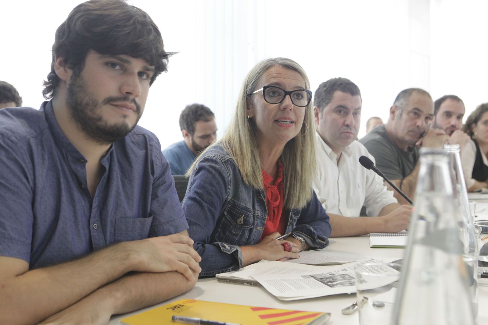 Els tres regidors d'ERC-MES a l'Ajuntament FOTO: Artur Ribera 