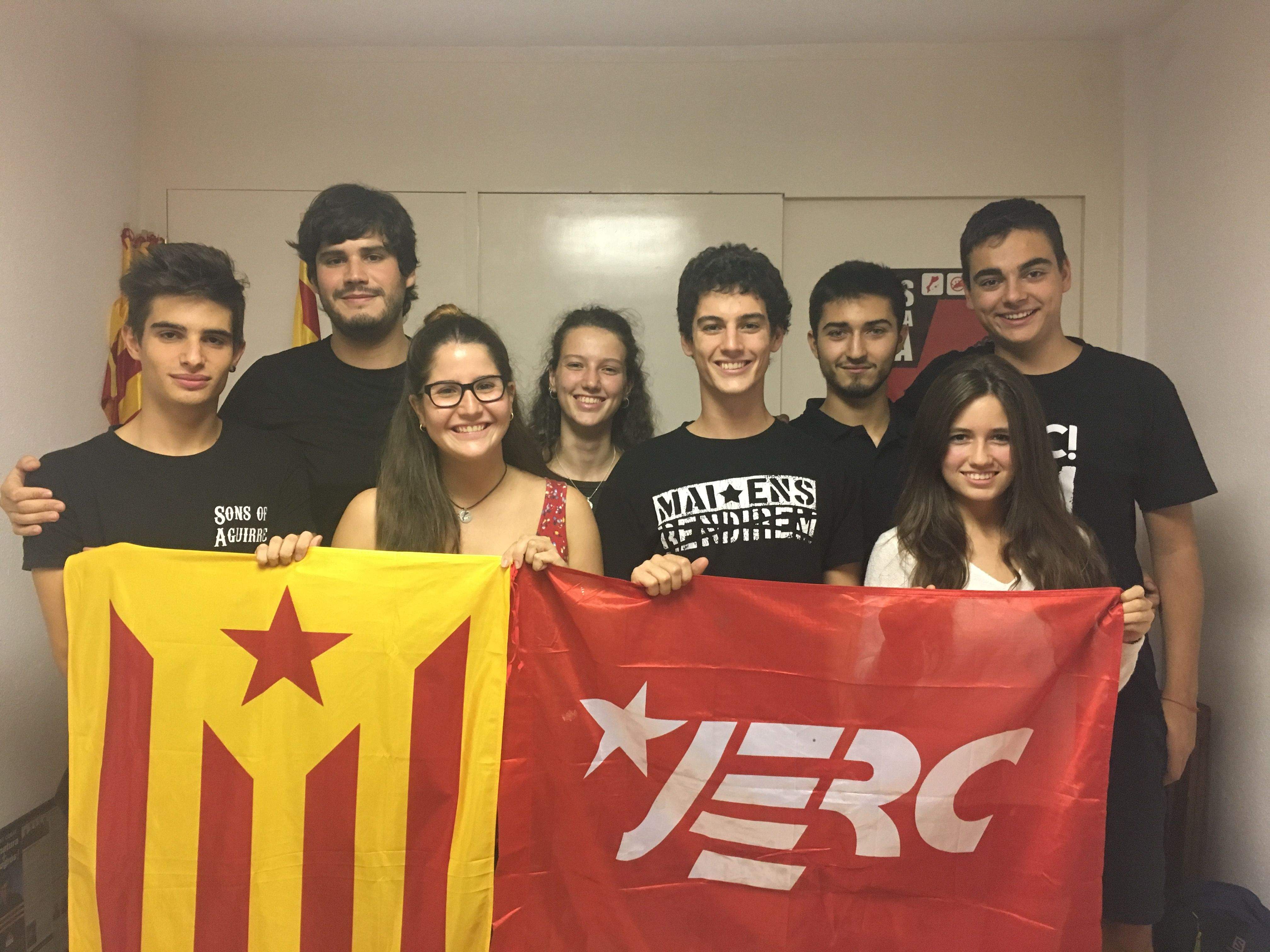 La nova executiva de les Joventuts d'Esquerra Republicana de Sant Cugat FOTO: Cedida/JERC