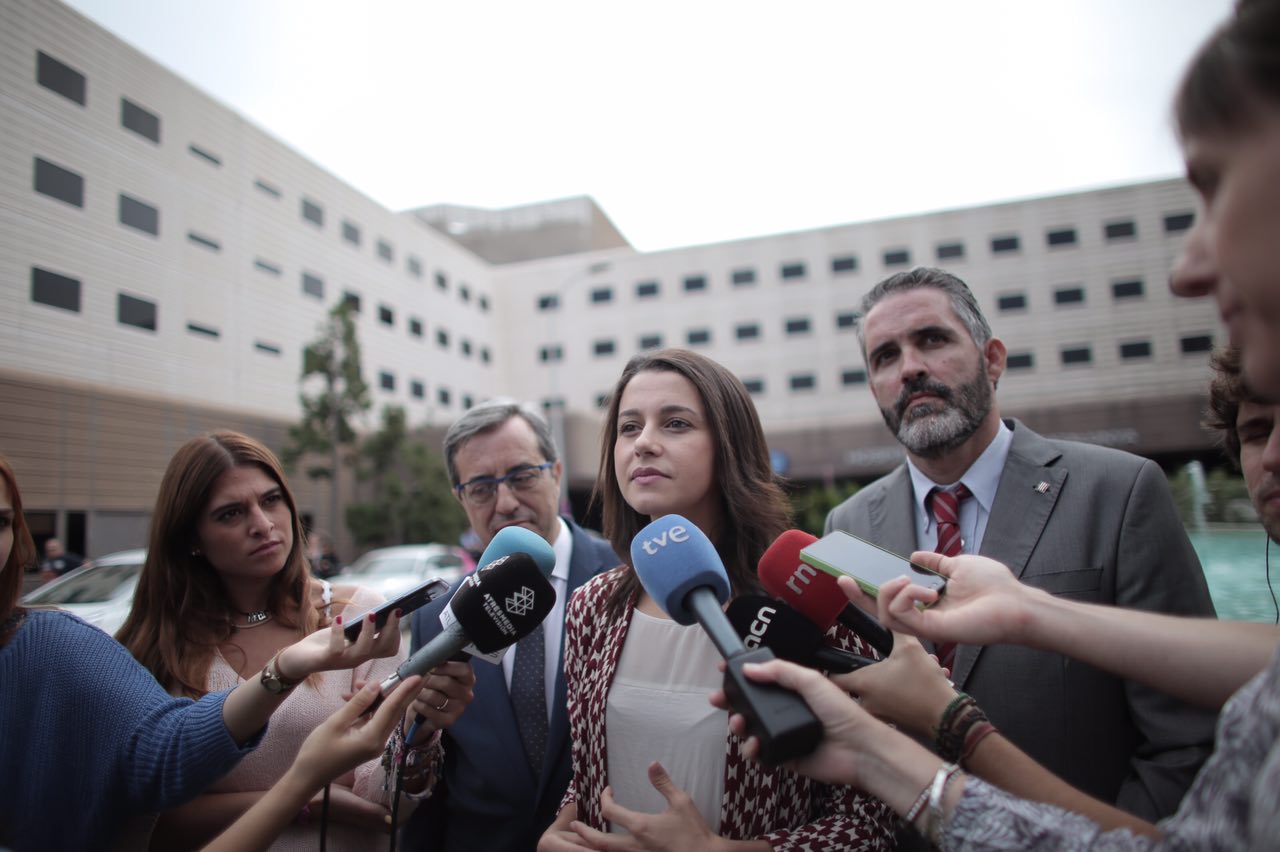 Inés Arrimadas durant la seva visita a Sant Cugat  FOTO: cedida