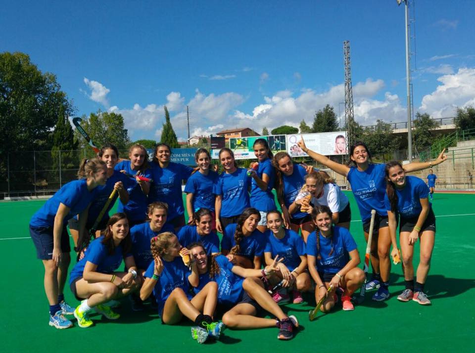 El primer equip femení del Junior FC ha guanyat el primer partit de lliga. FOTO: Junior FC Hoquei DHF