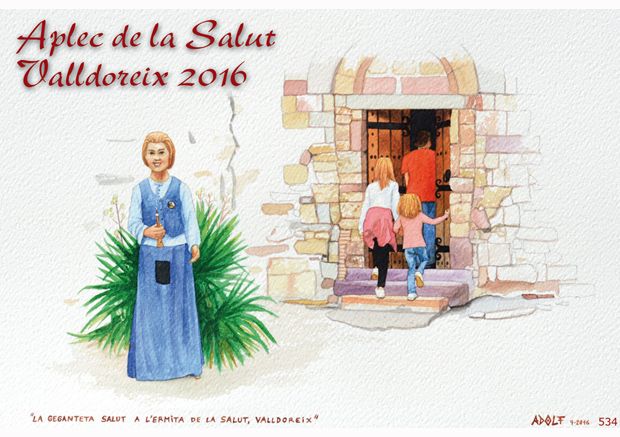 La geganteta Salut a l'ermita de la Salut