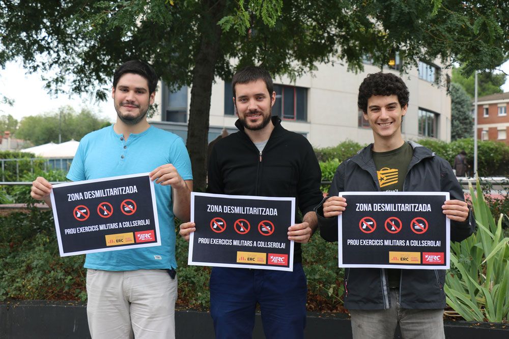 El regidor Èric Gómez, el senador Bernat Picornell i el portaveu de les JERC Lluc Cahís FOTO: ERC Sant Cugat