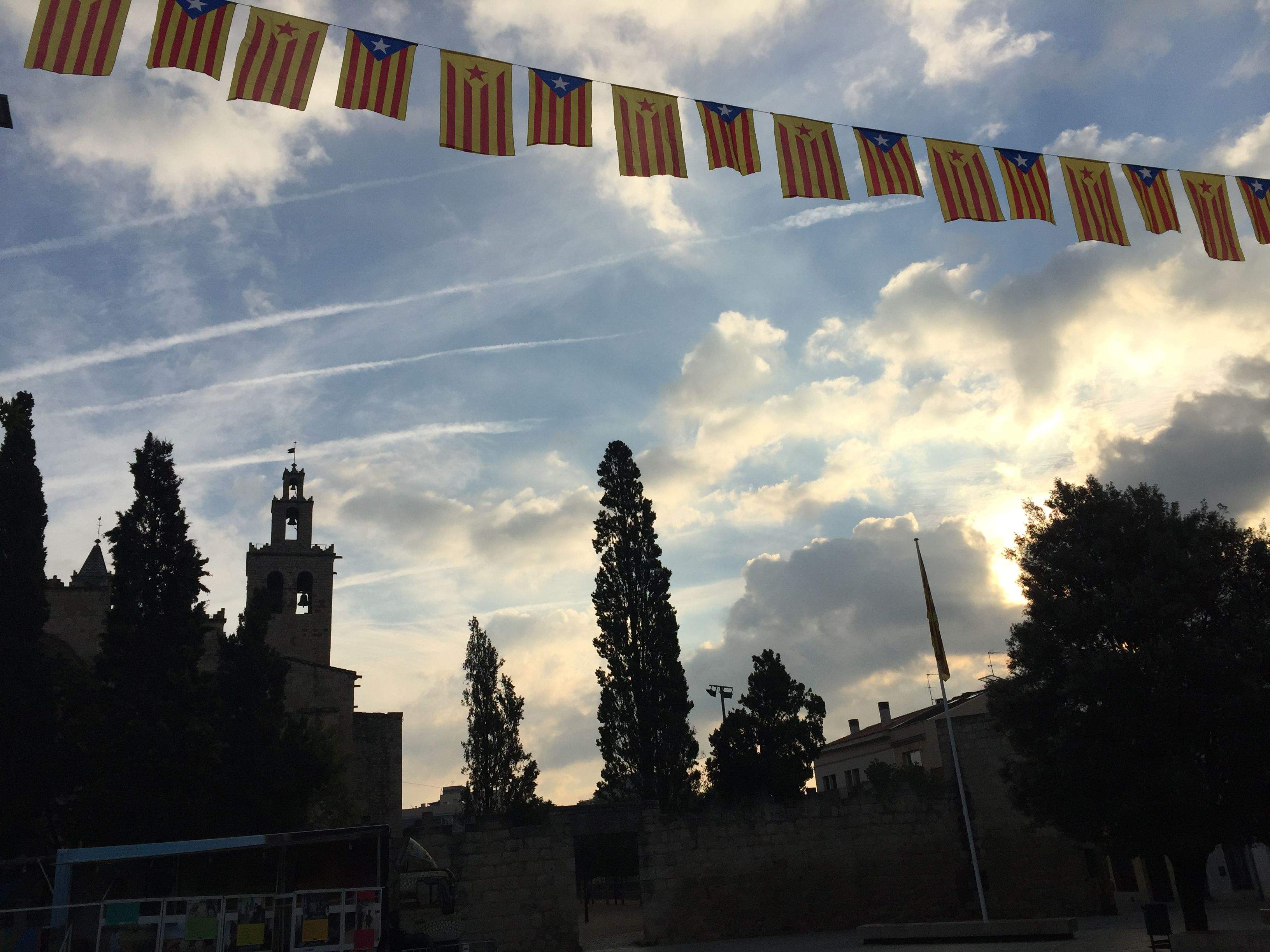 L'estelada de la plaça d'Octavià FOTO: Mireia Puente