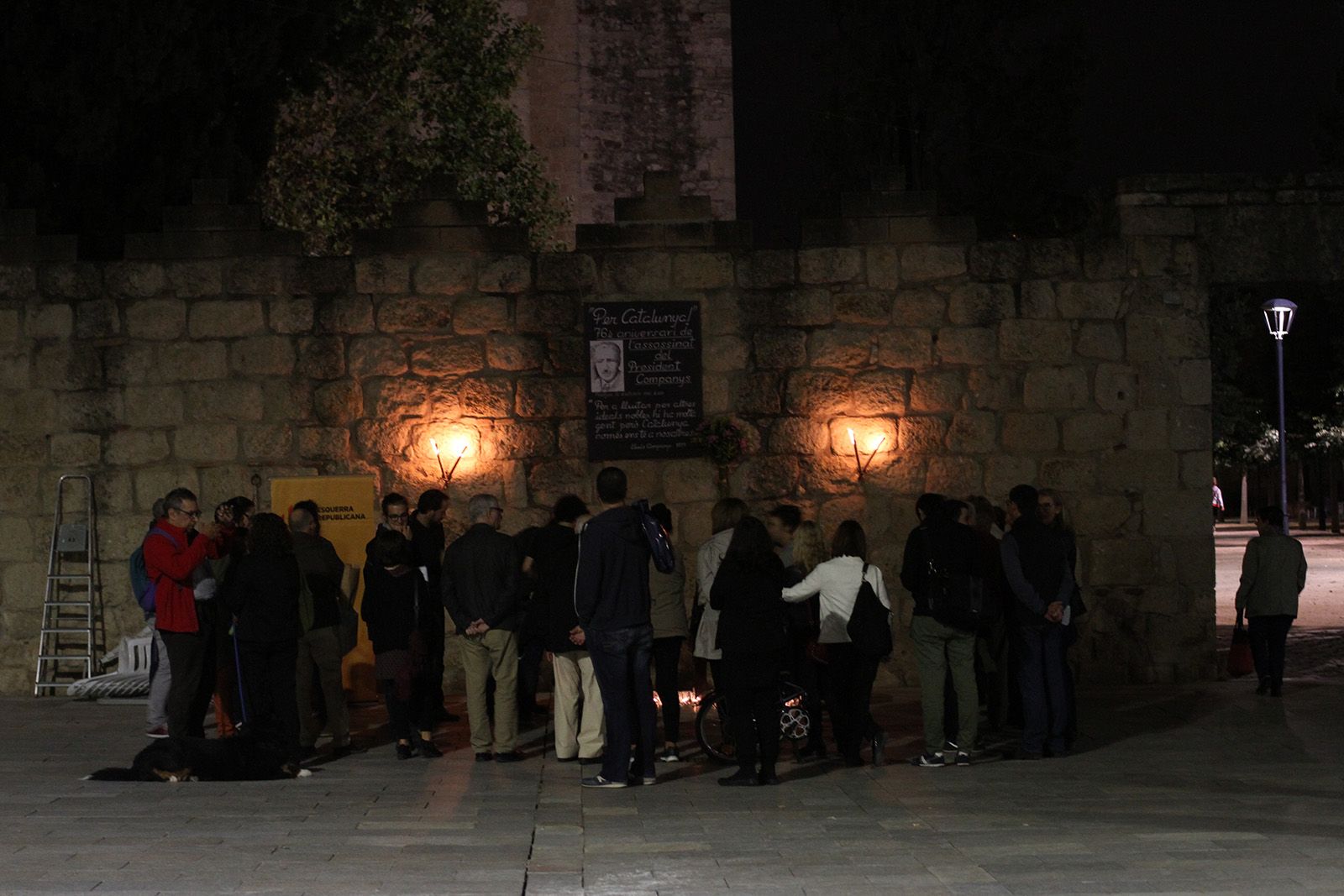 L'homenatge a Lluís Companys ha estat a la plaça d'Octavià  FOTO: Haidy Blanch