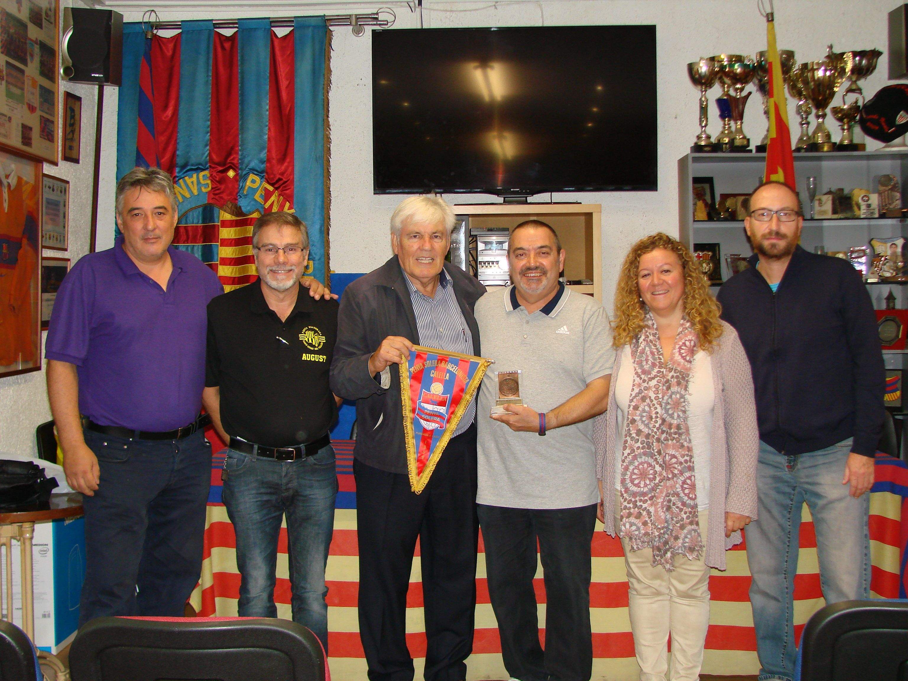 Isidre Argelés va visitar la Penya Blaugrana Sant Cugat. FOTO: PB Sant Cugat