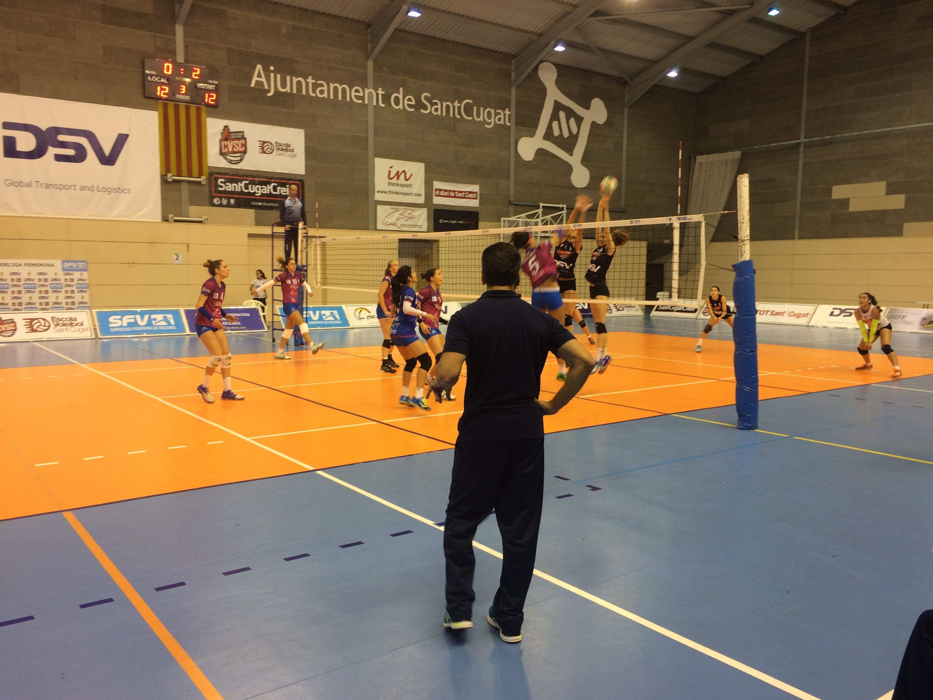 El DSV CV Sant Cugat ha perdut (1-3) amb l'Haro Rioja Voley. FOTO: À. L. P.