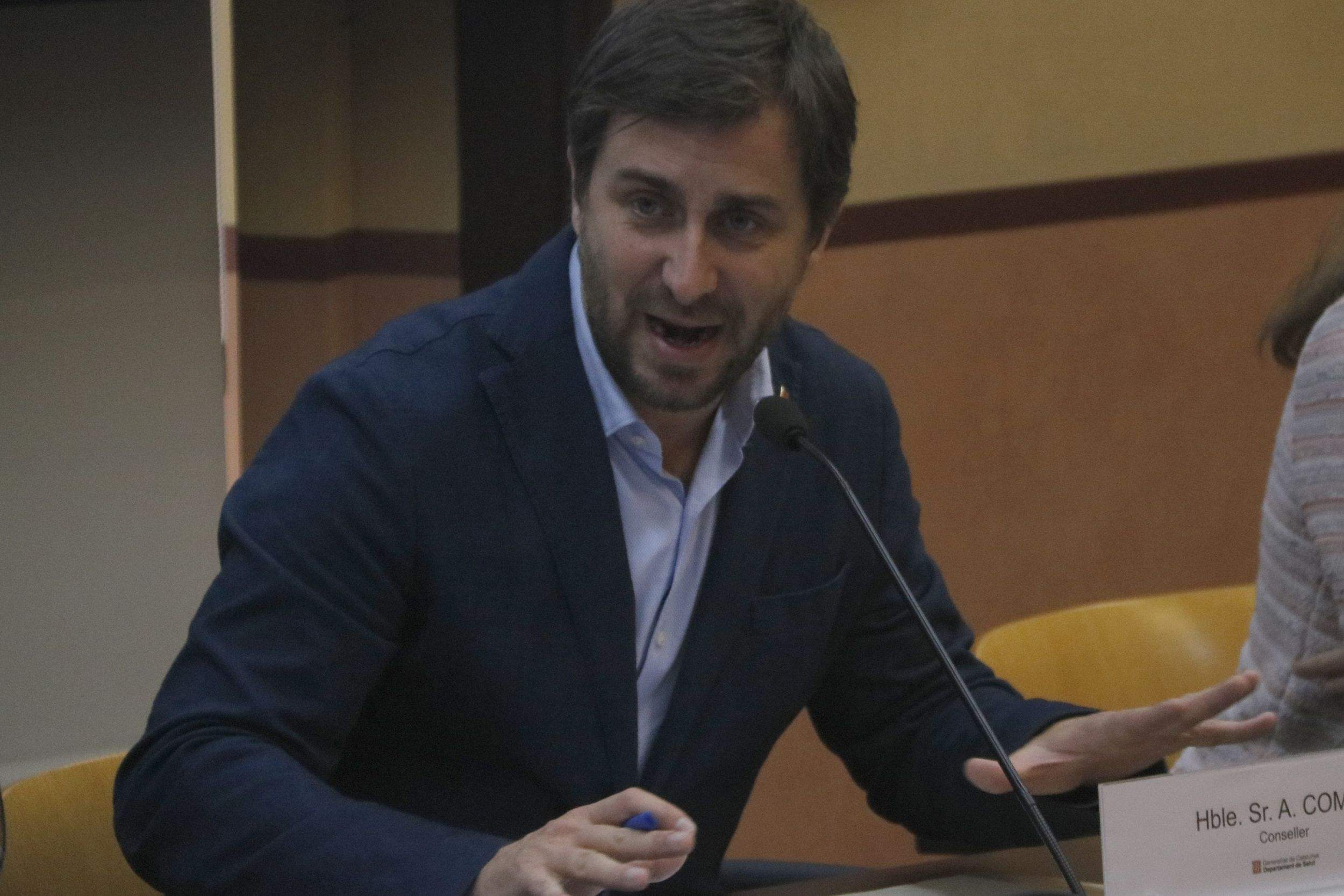 Toni Comín durant una roda de premsa valorant la situació de l'Hospital General FOTO: ACN