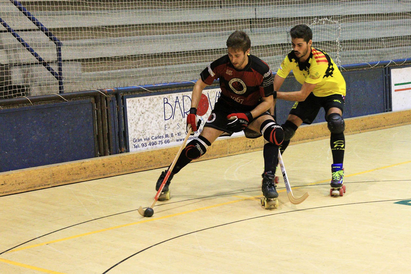 Imatge d'un partit d'aquesta temporada entre el PHC Sant Cugat i el CH Mataró. Foto: Lali Álvarez